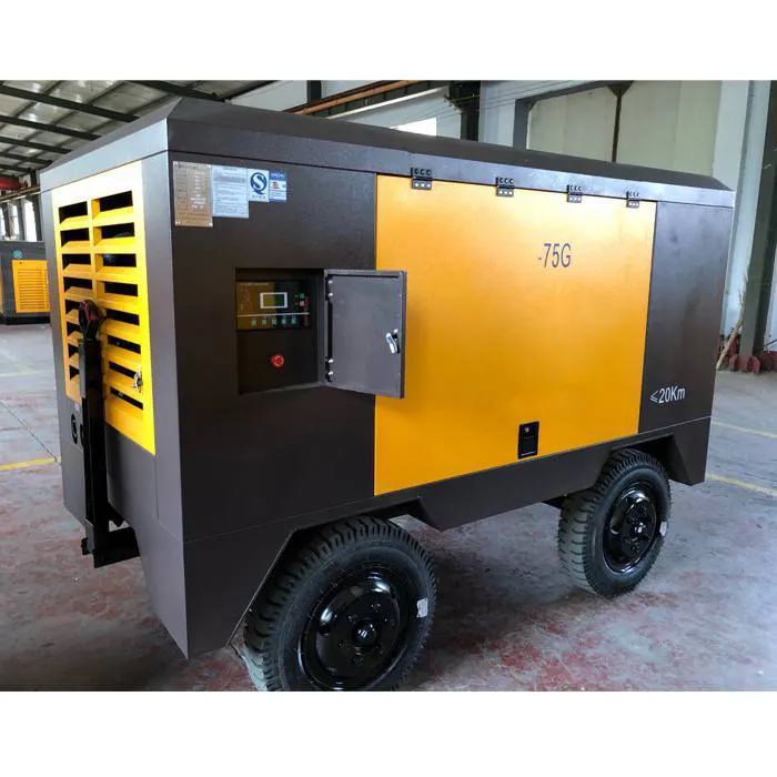 75kw Mobile Electric Rotary Screw Air Compressor For Mining